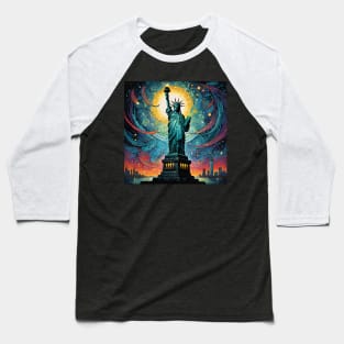 Statue of Liberty Baseball T-Shirt